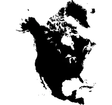 Wandtattoo Weltkarte Nordamerika Tafelfolie - TenStickers