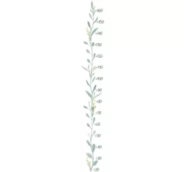 Eukalyptusblätter Messlatte Wandtattoo - TenStickers