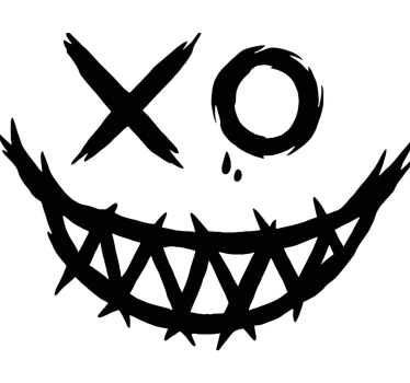 Autoaufkleber gruseliger joker-lächeln - TenStickers