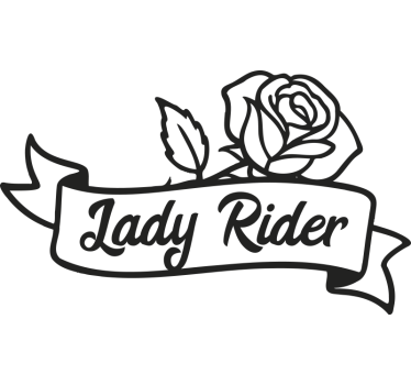 Motorrad aufkleber lady rider rose - TenStickers