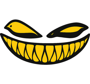 Motorrad aufkleber schatten grinsen - TenStickers