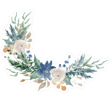 Laptop aufkleber aquarell blumenstrauß - TenStickers