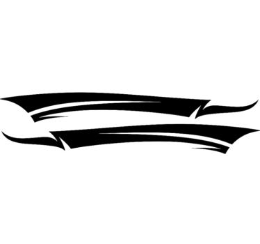 Bootsaufkleber schwarzer tribal schwung - TenStickers