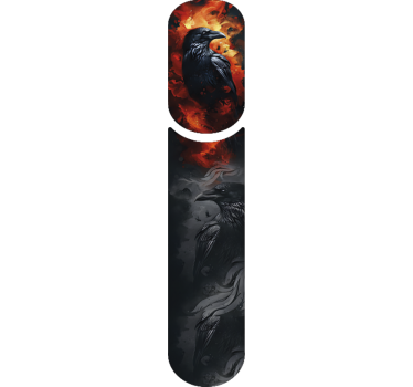 Fahrrad aufkleber raven feuer wrap - TenStickers