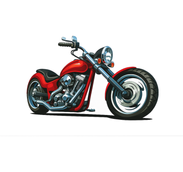 Motorrad folie rote cruiser stimmung - TenStickers