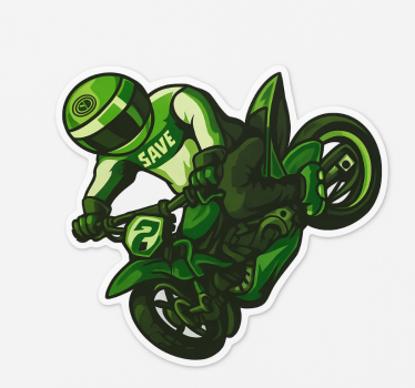 Motorrad folie green rider spray - TenStickers