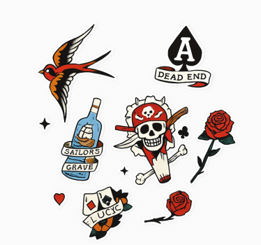 Motorrad aufkleber tattoo kraftstofftank - TenStickers