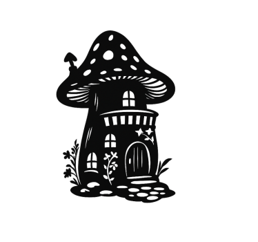 Fensteraufkleber märchenhafte pilzheimat - TenStickers