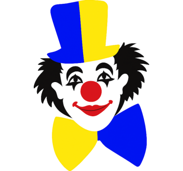 Fensteraufkleber bunter karnevalclown - TenStickers