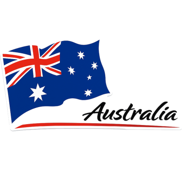Wohnmobil aufkleber wackelnde australische flagge - TenStickers