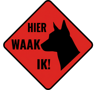 Fensteraufkleber hier wache ich - TenStickers