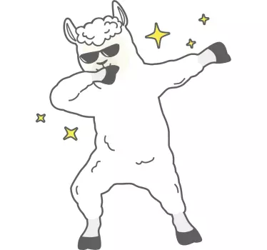 Laptop aufkleber lebhafte tanzende alpaka - TenStickers