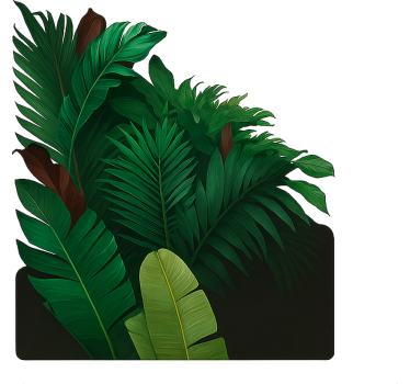 Fensteraufkleber grüne tropische blätter - TenStickers