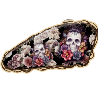 Motorrad aufkleber toter rosenfahrer - TenStickers