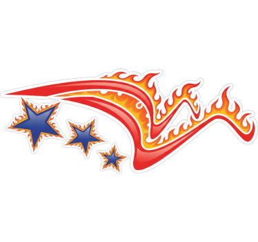 Motorrad aufkleber freiheit feuer - TenStickers