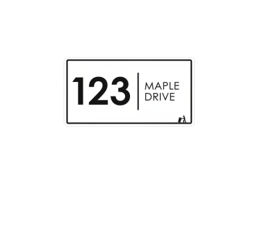 Aufkleber industrie moderne minimalistische adresse - TenStickers