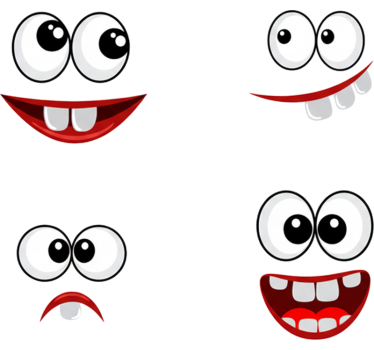 Aufkleber industrie lustige cartoon gesichtsformen - TenStickers