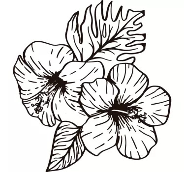Frühlings Orchidee Blume Wandtattoo - TenStickers
