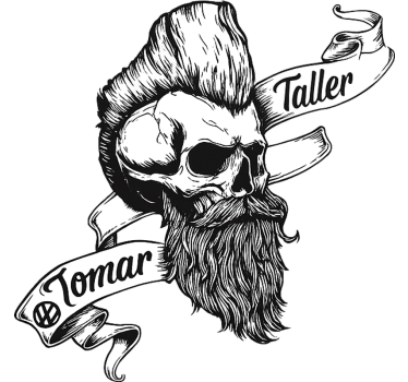 Wohnmobil aufkleber gritty man totenkopf - TenStickers