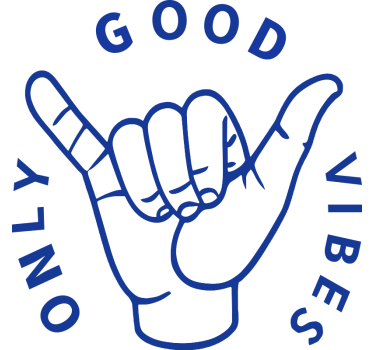 Wohnmobil aufkleber mit "nur gute vibes" text - TenStickers