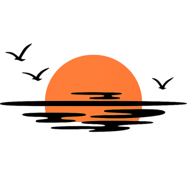 Wohnmobil aufkleber orange sonnenuntergang - TenStickers