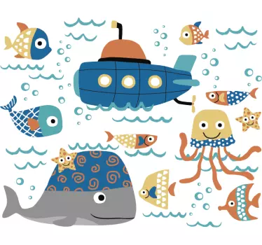 Meeresmotive Fisch Wandtattoo Kinderzimmer - TenStickers