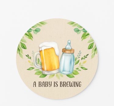 Fensteraufkleber zur babyparty bieretikette - TenStickers