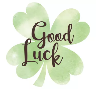 Good Luck Klee Notebook Aufkleber - TenStickers