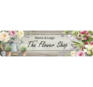 Autoaufkleber name und logo blumengeschäft - TenStickers