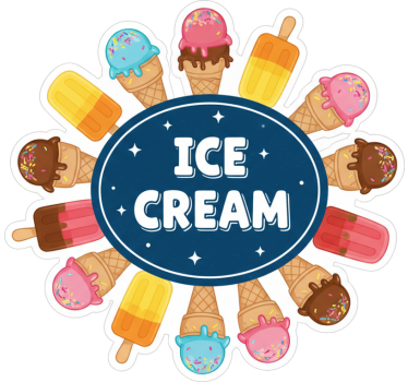 Autoaufkleber logo eiscreme - TenStickers