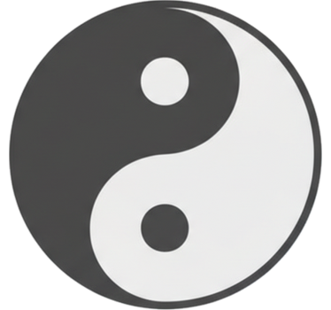 Folie duschkabine im minimalistischen yin yang stil - TenStickers