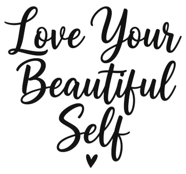 Folie duschkabine mit positiver selbstliebe typografie - TenStickers