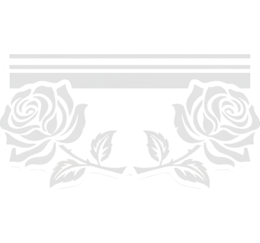 Folie duschkabine mit symmetrischem rosendesign - TenStickers