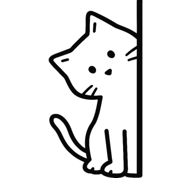 Autoaufkleber süße einfache katze - TenStickers