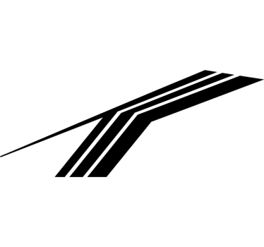 Autoaufkleber kräftiger einfarbiger geschwindigkeitsstreifen - TenStickers