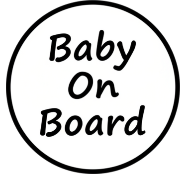 Autoaufkleber schlichte "baby an bord" - TenStickers