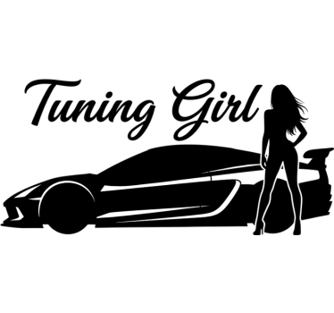 Autoaufkleber tuning girl schwarz design - TenStickers