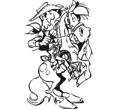 Autoaufkleber wildpferd und cowboy - TenStickers