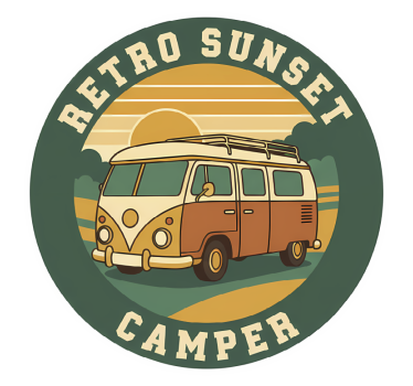 Wohnmobil aufkleber retro sonnenuntergang camper - TenStickers