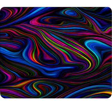 Laptop aufkleber in multicolor schwarzem chromeffekt - TenStickers