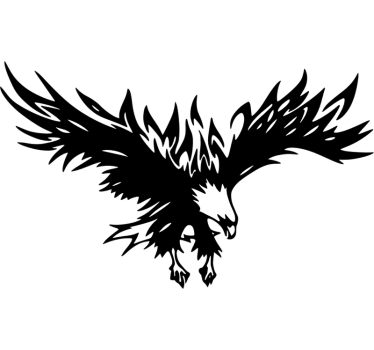 Autoaufkleber großer schwebender adler - TenStickers