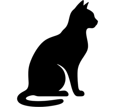 Autoaufkleber sitzende katzenkontur - TenStickers