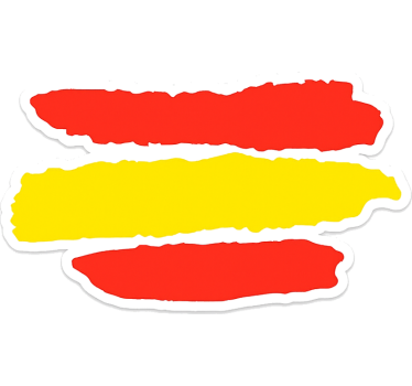 Autoaufkleber spanien flagge pinselstrich - TenStickers