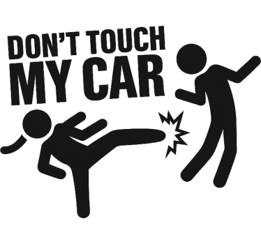 Autoaufkleber lustige karatekick warnung - TenStickers