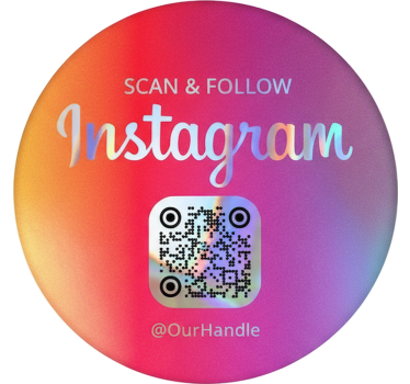 Wandtattoo technologie regenbogen instagram qr-code - TenStickers