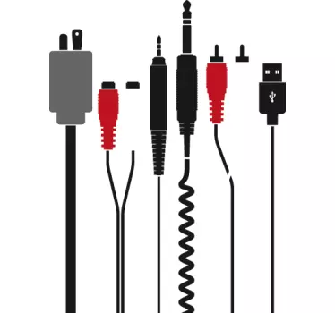 Elektro Kabel Aufkleber - TenStickers