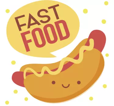 Schaufenster Folie leckerer fastfood-hotdog - TenStickers