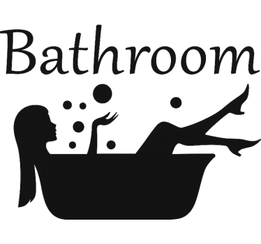Wandtattoo badezimmer entspannende badewanne und blasen - TenStickers