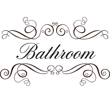 Wandtattoo badezimmer elegante kalligrafie - TenStickers