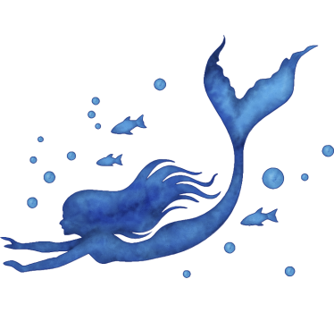 Wandtattoo badezimmer unterwasserfee verschwommen - TenStickers